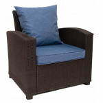 Podsedák na záhradný nábytok Golden Garden GG98 55/60/8cm + vankúš 55/50cm jeans svetlá